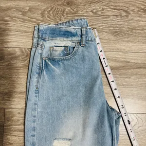 RSQ Womens Mid Waisted Wide Leg‎ Distressed Jeans Blue Size 25 Organic Cotton thumbnail 9