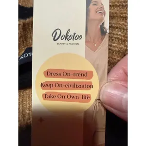 Dokotoo Wool Blend striped crew neck sweater Sz L Brown/Black NWT thumbnail 5