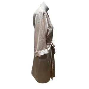 Luxury Silky Satin 'Mother of the Bride' Robe Pink L/XL 3/4 Sleeve Tie Closure thumbnail 3