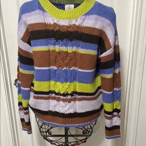 🌻🌻🌻BOGOHO 🌻🌻🌻St. John's Bay Cozy Purple and Brown Crew Neck Sweater-Large thumbnail 4