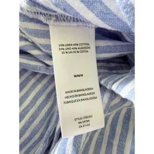 Beach Lunch Lounge Linen Cotton Blend Beachy Nautical Tie Waist Wide Leg Pants M thumbnail 5
