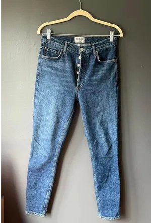 AGOLDE High Rise Buttonfly Denim Jeans thumbnail 2