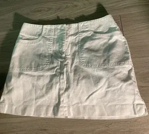 Express White Mini Skirt with Front Patch Pockets thumbnail 1