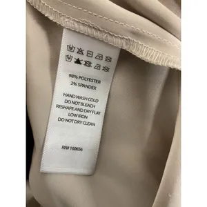 Song of Style Womens Midi Skirt Beige Satin Elastic Drawstring Waist XL thumbnail 4