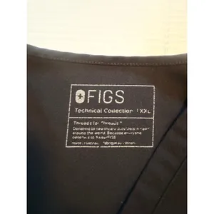 FIGS Technical Collection Black V-Neck Scrub Top XXL FW1100 Short‎ Sleeve thumbnail 4