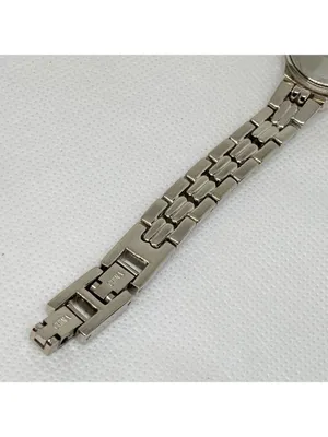Anne Klein gold silver tone watch 23mm quartz analog adjustable links running thumbnail 7