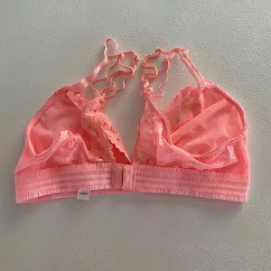 Aerie Pink Lace Bralette Size Small Sheer Floral Stretch Bra Top thumbnail 2