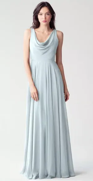 Jenny Yoo Dusty blue formal dress thumbnail 1