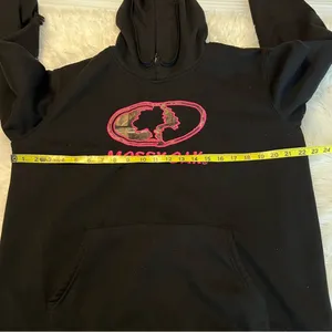 Mossy Oak Black Hoodie Camo lined hood Pink embroidered logo women’s size XL thumbnail 5