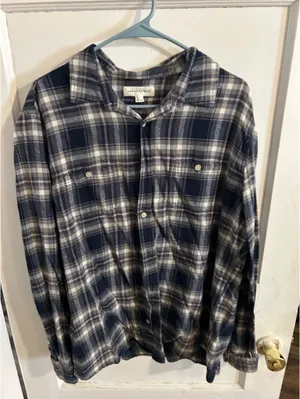 Aeropostale Flannel Shirt Blue Plaid thumbnail 1