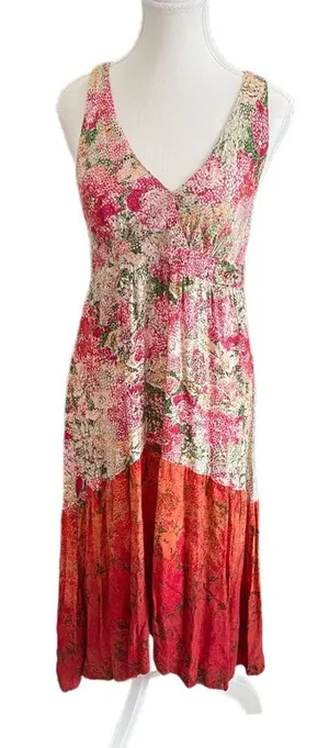Angie High Low Dress Womens L Pink Festival‎ Brunch Resort Coastal Cruise Beach thumbnail 1