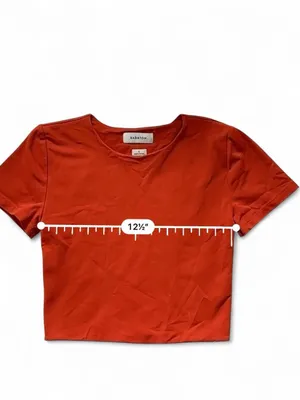 Babaton Burnt Orange Short Sleeve Crop Top thumbnail 5