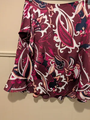 Banana Republic Faux Wrap Purple Pink Skirt thumbnail 3