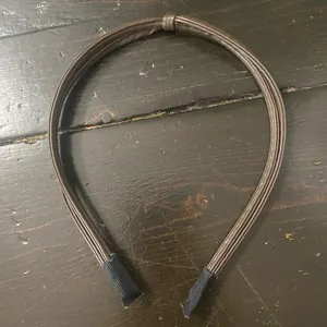 Brown Leather Headband with Black Ends thumbnail 1