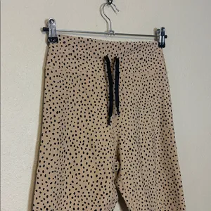 White Fox x Sarah's Day Leggings‎ High Waist Drawstring Speckled Print Medium thumbnail 3