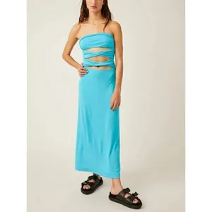 FREE PEOPLE Embrace Midi in Scuba Blue Size Large thumbnail 15