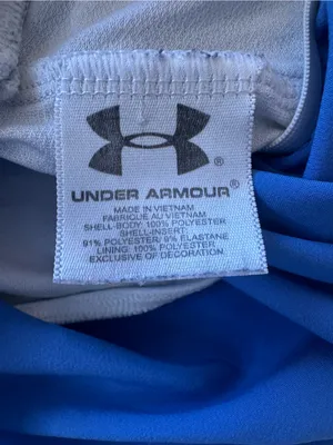 Under Armour Royal Blue Women's Athletic Shorts with White Trim thumbnail 2
