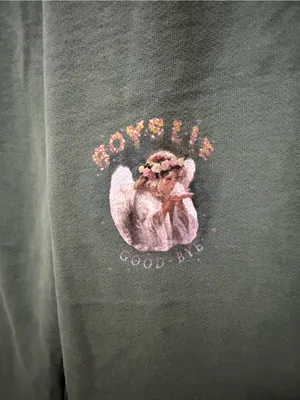Boys Lie Goodbye Angel Sweatpants Green Cotton Gigi Hadid Size Medium thumbnail 7