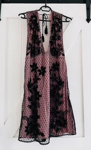 Free People Sundown Mini Dress in Black Size Medium NWOT $250 thumbnail 3