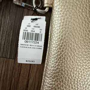 Express OS Gold Faux‎ Leather Wristlet Clutch Pebble Grain Zip Pouch Accessory thumbnail 7
