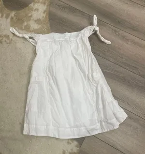 Free People Peach A-line Tie Sleeve White Tunic Top thumbnail 1