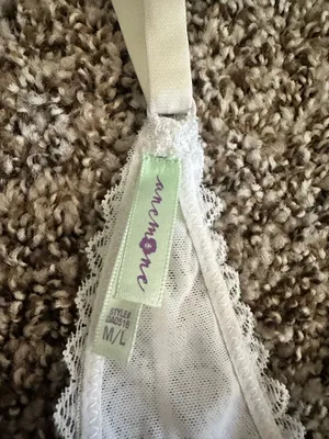 white lacy bralette thumbnail 4