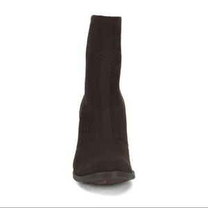 BORN Meggs Brown Sock Boots Pull- On Block Heel Booties Size 10 thumbnail 5