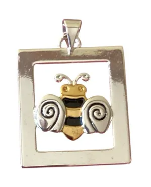 Best mixed metal artisan Bee charm. 1”x1”. thumbnail 1