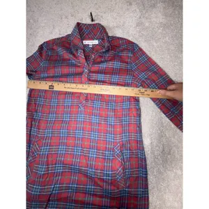Southern Tide Alyssa Wintertime Spice Plaid Shirt Dress Xs Pockets‎ thumbnail 5