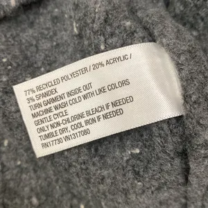 Everyday Basic Staple Universal Thread Thick Cozy Gray V Neck Cardigan Sweater thumbnail 5