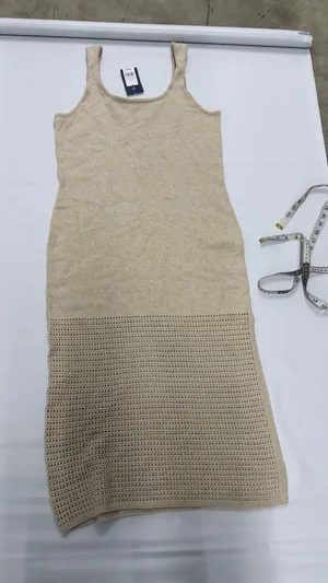 Universal Thread Womens XL Tan Knit Sleeveless Scoop Neck Midi Sweater Dress NWT thumbnail 1