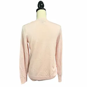 Banana Republic Wmns Soft Pink 100% Merino Wool Crewneck Sweater Sz M Classic thumbnail 3