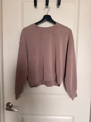 Lululemon Sofstreme Perfectly Oversized Cropped Crew - Taupetastic - Size 4 thumbnail 4