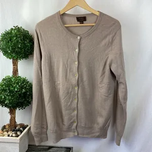 100% Cashmere Pure Collection Button Long Sleeve Cardigan Sweater 14 thumbnail 2