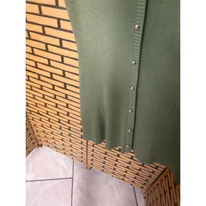 French Connection Green Ribbed Button‎ Front Dress Size XL thumbnail 5
