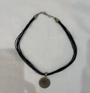 Silver And Gold Necklace Black thumbnail 2