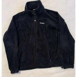 Columbia Women's Full Zip Up Fleece Jacket High Neck Long Sleeves Black Medium thumbnail 1