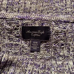 American Eagle Outfitters Turtleneck Sweater‎ Grey & Purple Women's Size XL thumbnail 3