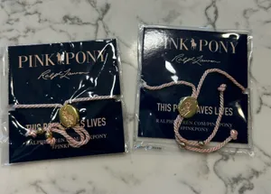 NWT (2)‎ Polo Ralph Lauren Pink Rope Bracelets thumbnail 1