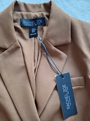 Rachel Zoe NWT Cropped Double Breasted Blazer Jacket Camel Tan XS thumbnail 2