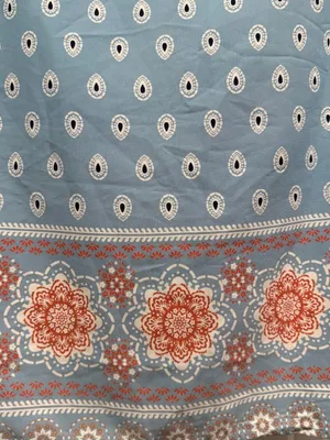 Lulus Women’s Secret Paradise Blue Print Shift Short Sleeve Mini Dress Size L thumbnail 9