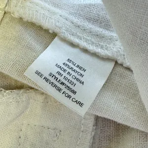 Y2K Inspired Charlotte Russe White Linen Blend Wide Leg Trousers Pants Size 6 thumbnail 7
