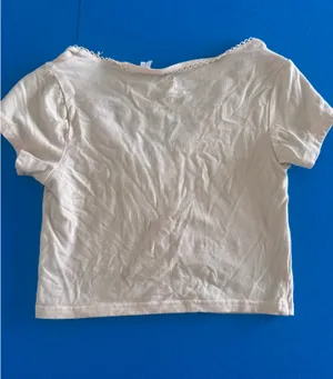 PacSun Butter Yellow Lace Baby tee thumbnail 2