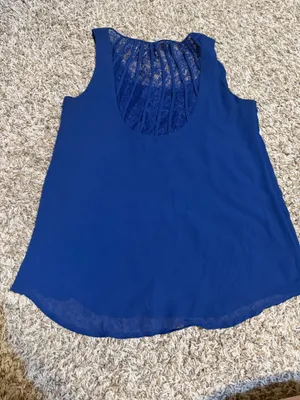 Women’s naked zebra navy tank top. Size medium thumbnail 2