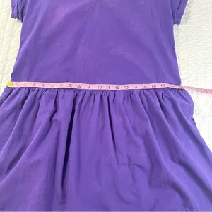 Pinch 100% Cotton Purple V-Neck Mini Dress With Pockets thumbnail 5