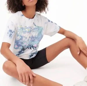 NWT Tie dye Monet water lilies T shirt size S thumbnail 1