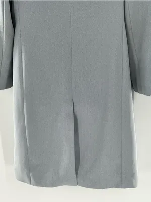 Vintage Women's Light Gray Single-Button Trench Coat-Size 12 thumbnail 6