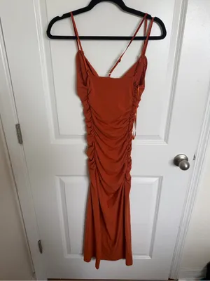 NWT Zara Ruched Dress Size Small thumbnail 4