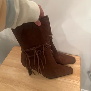 Anne Michelle Boots Size 9 brown suede fringe boots festival ankle boots thumbnail 12