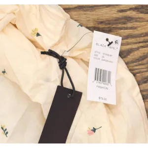 Black Tape Trendy Plus Size Printed Cotton Flutter-Sleeve Top Ivory Off White 2X thumbnail 3